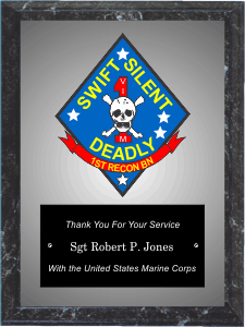 6X8B USMC Plaque Style